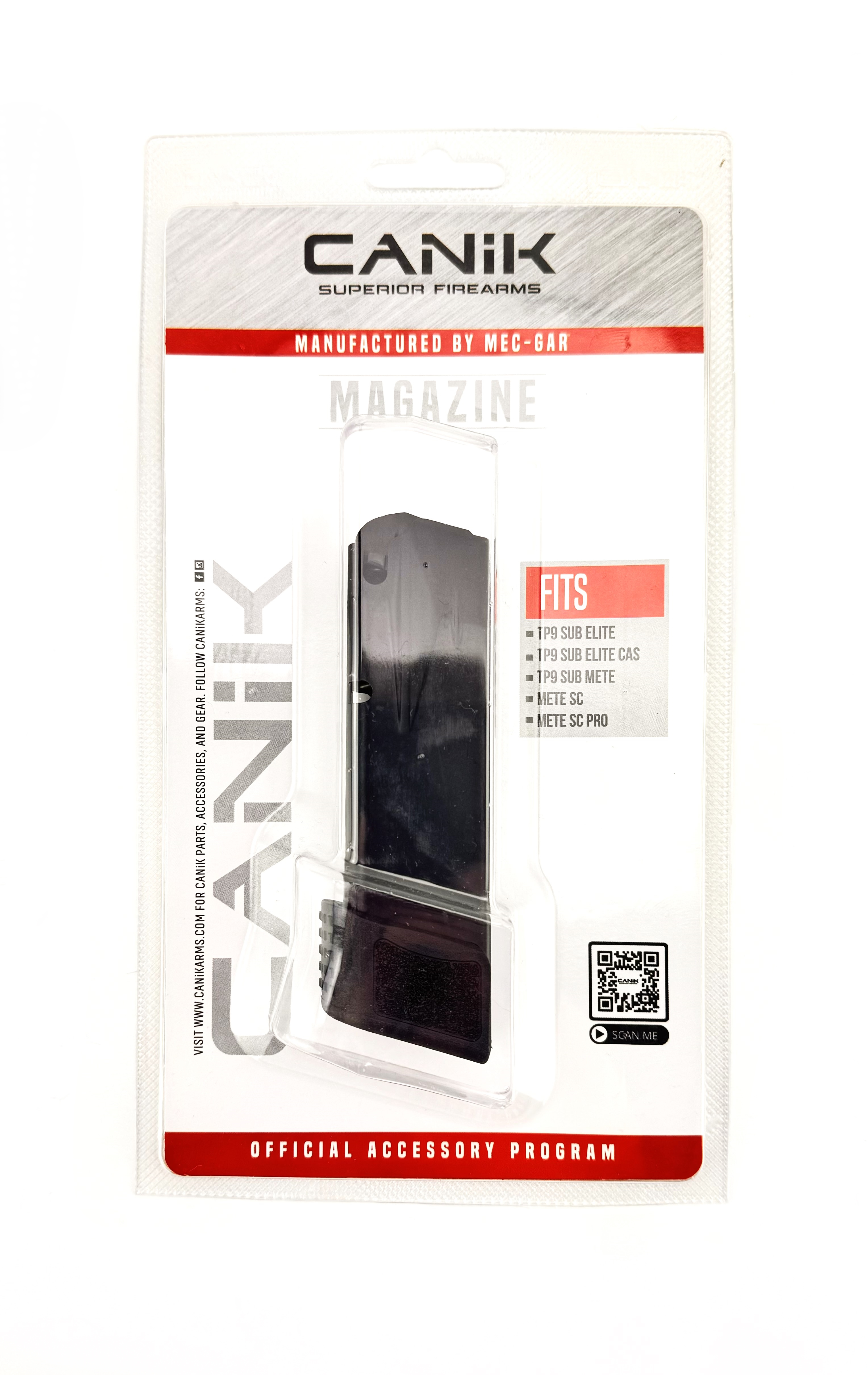 CANIK Magazin 15 Patronen Subcompact mit Fingerauflage 9mm Luger 